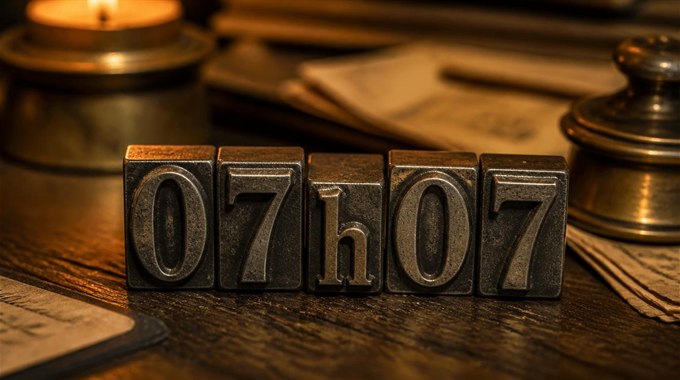07h07 : le chiffre le plus intérieur à l'heure la plus pressée